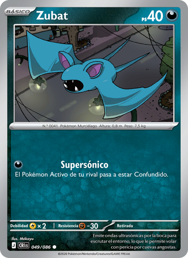 Zubat 049 — Wachsendes Chaos (Spanish Pokémon TCG card)