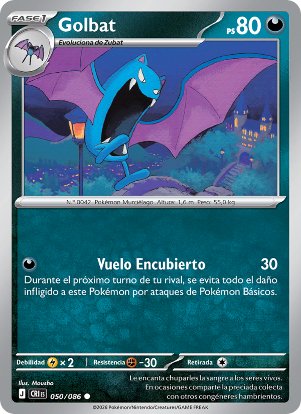 Golbat 050 — Wachsendes Chaos (Spanish Pokémon TCG card)