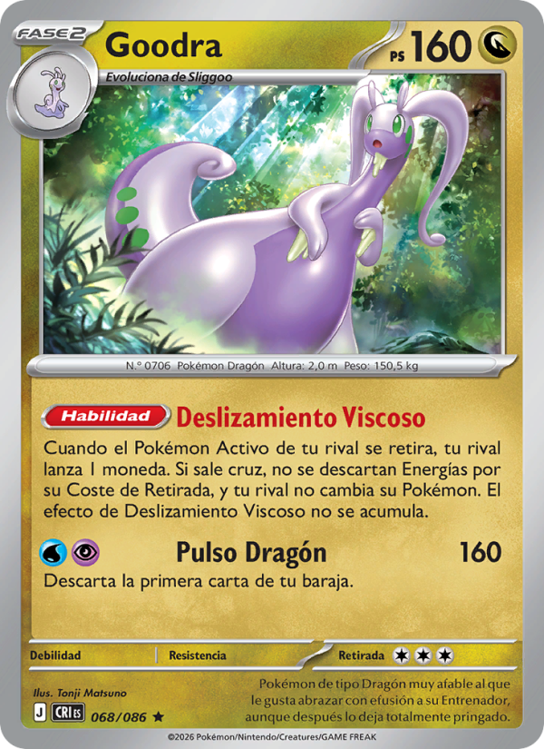 Goodra 068 — Wachsendes Chaos (Spanish Pokémon TCG card)