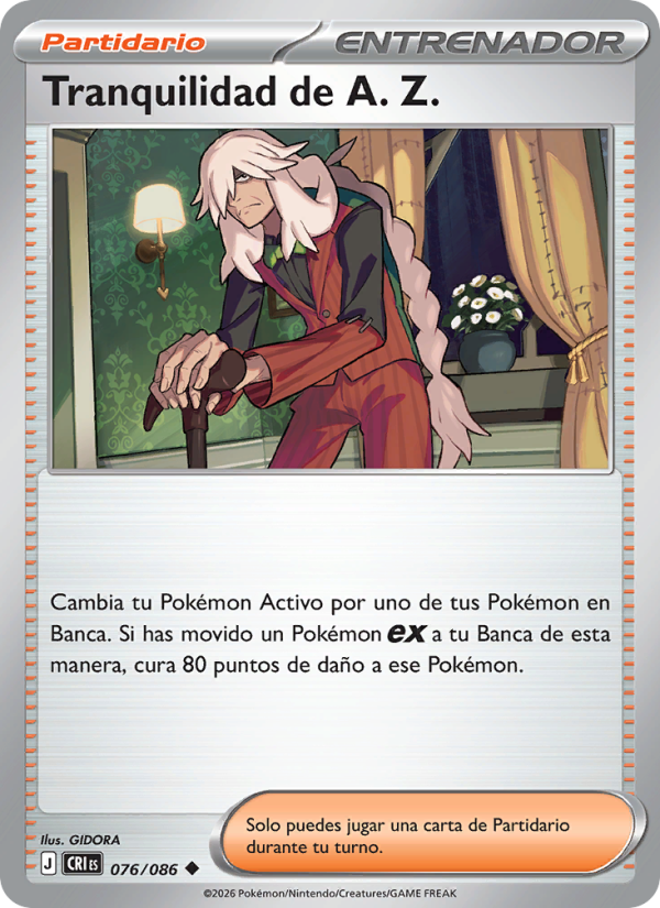Tranquilidad de A. Z. 076 — Wachsendes Chaos (Spanish Pokémon TCG card)