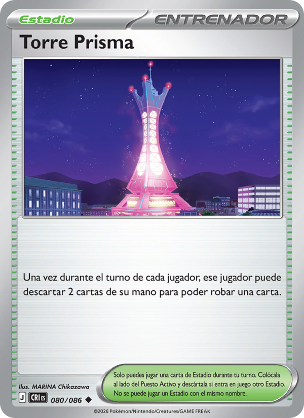 Torre Prisma 080 — Wachsendes Chaos (Spanish Pokémon TCG card)