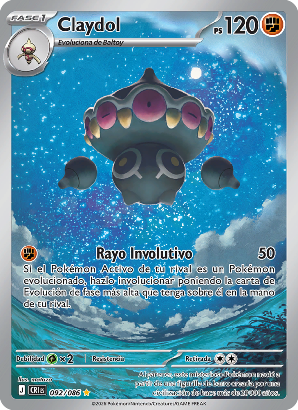 Claydol 092 — Wachsendes Chaos (Spanish Pokémon TCG card)