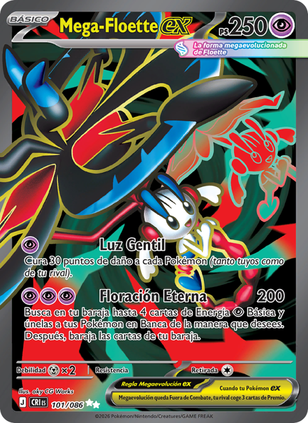 Mega-Floette ex 101 — Wachsendes Chaos (Spanish Pokémon TCG card)