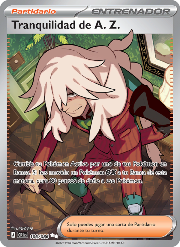 Tranquilidad de A. Z. 106 — Wachsendes Chaos (Spanish Pokémon TCG card)