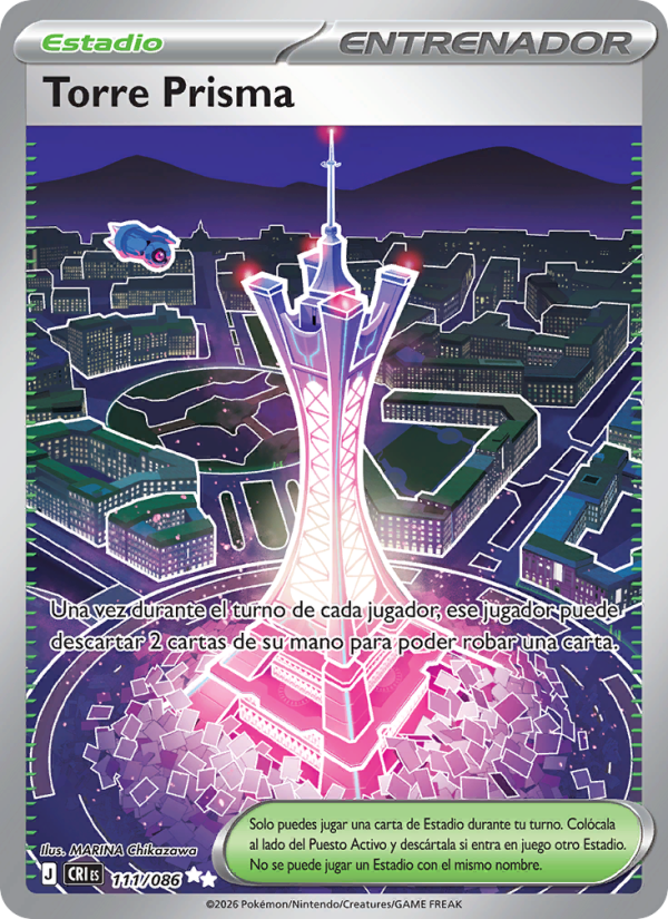 Torre Prisma 111 — Wachsendes Chaos (Spanish Pokémon TCG card)