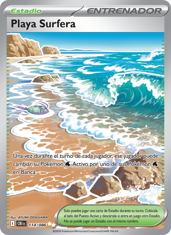 Playa Surfera 114 — Wachsendes Chaos (Spanish Pokémon TCG card)