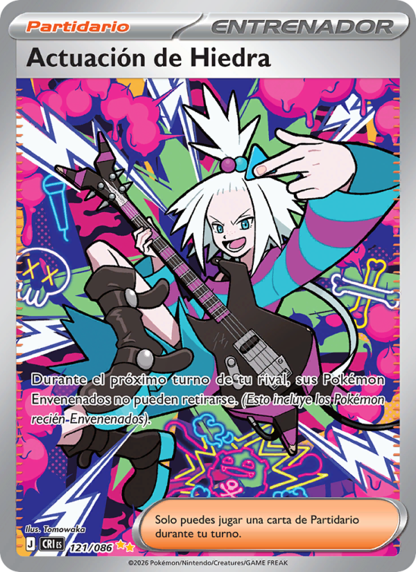 Actuación de Hiedra 121 — Wachsendes Chaos (Spanish Pokémon TCG card)