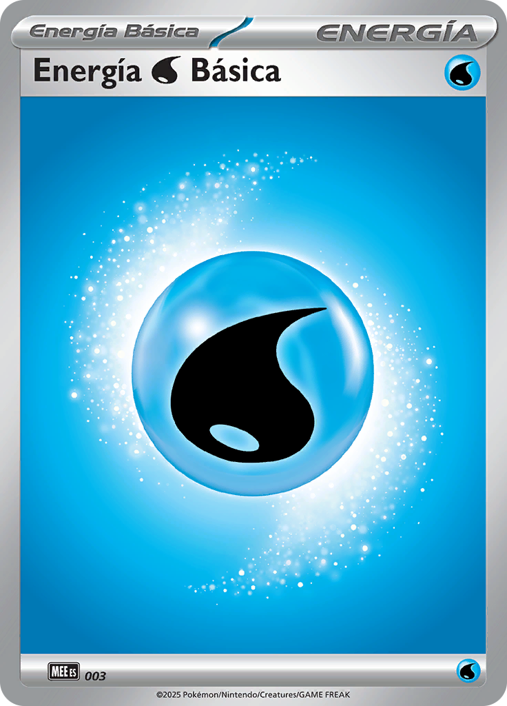 Energía Agua 003 — Mega Evolution Energies (Spanish Pokémon TCG card)