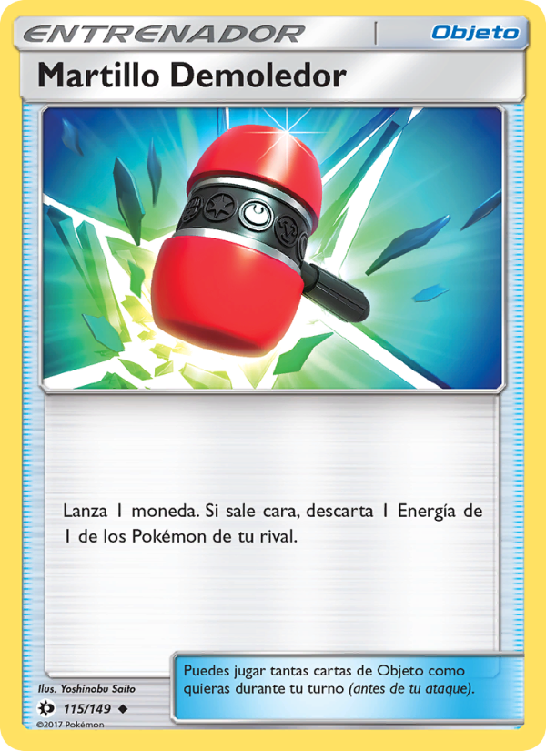 Martillo Demoledor 115 — Sun & Moon (Spanish Pokémon TCG card)