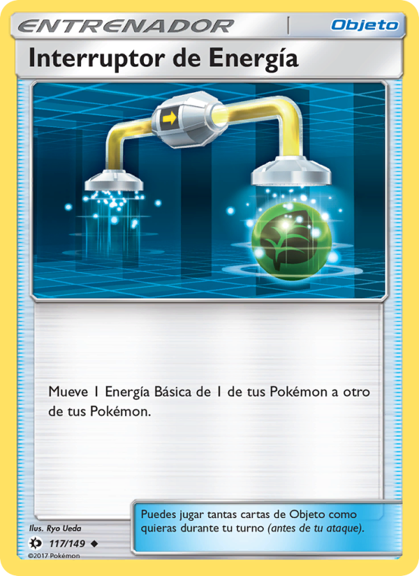 Interruptor de Energía 117 — Sun & Moon (Spanish Pokémon TCG card)
