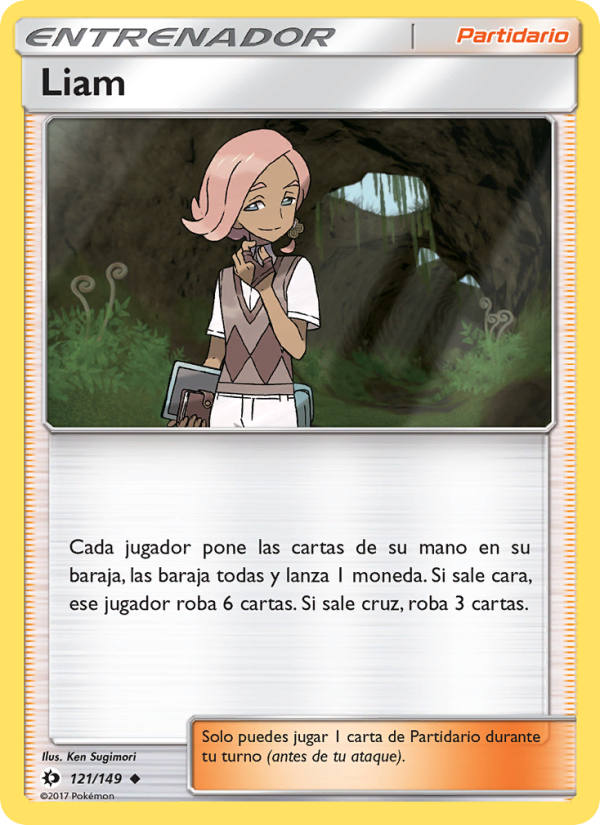 Liam 121 — Sun & Moon (Spanish Pokémon TCG card)