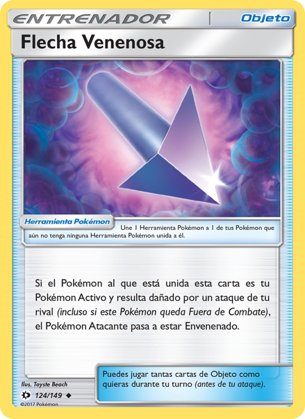 Flecha Venenosa 124 — Sun & Moon (Spanish Pokémon TCG card)