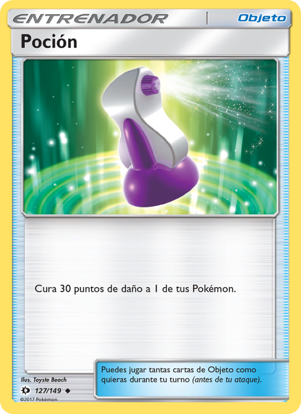 Poción 127 — Sun & Moon (Spanish Pokémon TCG card)