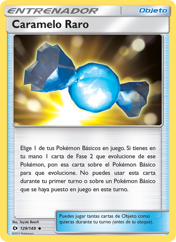 Caramelo Raro 129 — Sun & Moon (Spanish Pokémon TCG card)