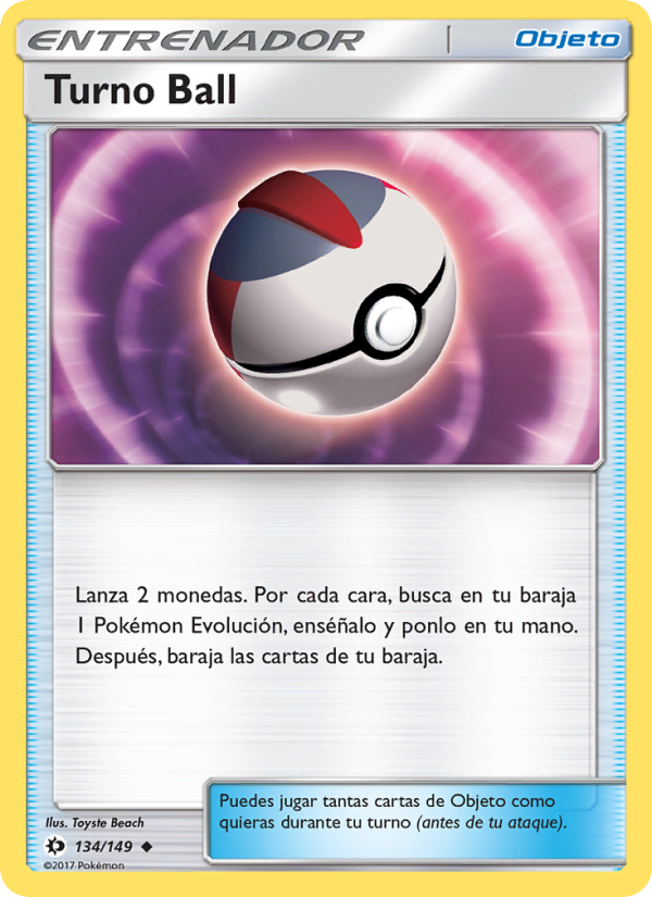 Turno Ball 134 — Sun & Moon (Spanish Pokémon TCG card)
