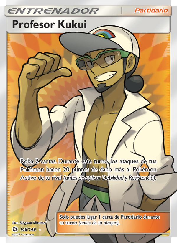 Profesor Kukui 148 — Sun & Moon (Spanish Pokémon TCG card)