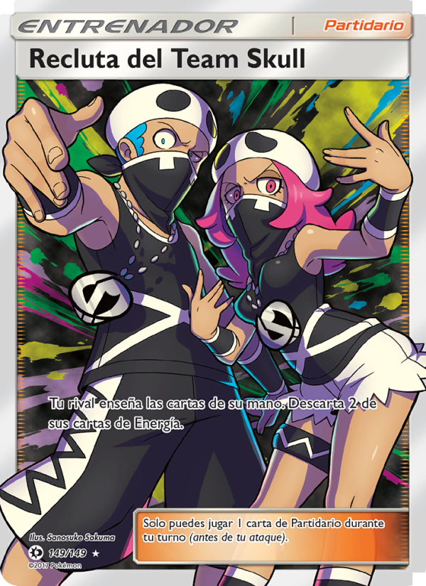 Recluta del Team Skull 149 — Sun & Moon (Spanish Pokémon TCG card)