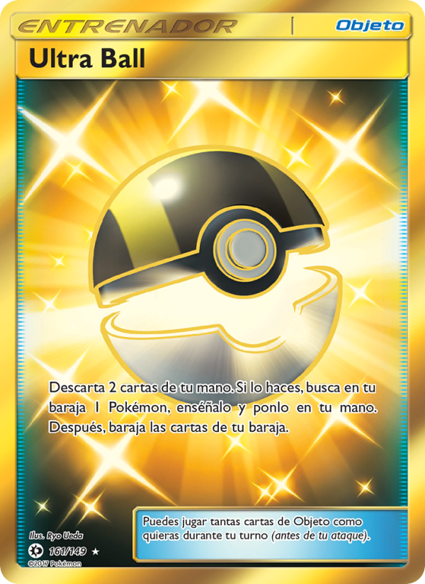 Ultra Ball 161 — Sun & Moon (Spanish Pokémon TCG card)