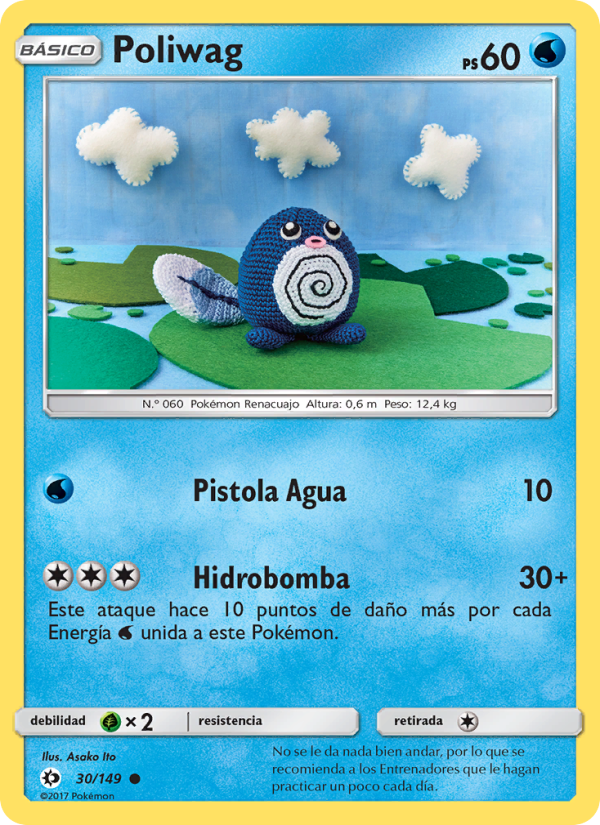 Poliwag 30 — Sun & Moon (Spanish Pokémon TCG card)