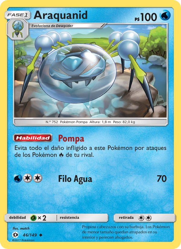Araquanid 46 — Sun & Moon (Spanish Pokémon TCG card)