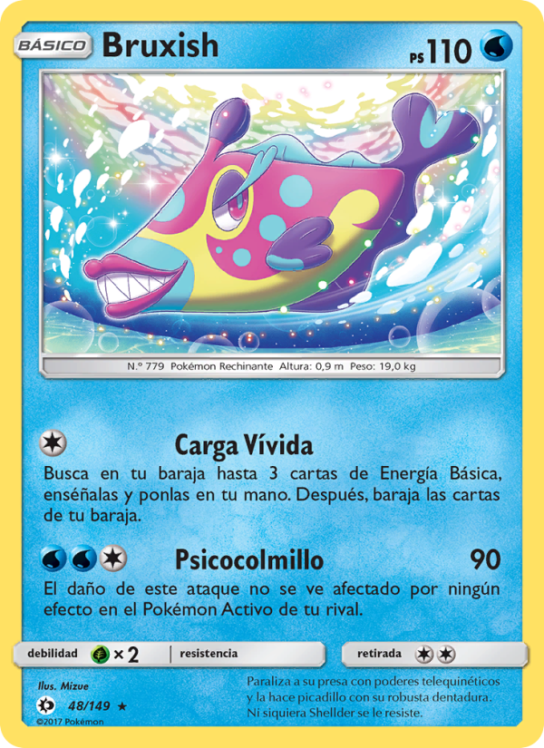 Bruxish 48 — Sun & Moon (Spanish Pokémon TCG card)