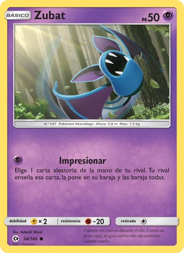 Zubat 54 — Sun & Moon (Spanish Pokémon TCG card)