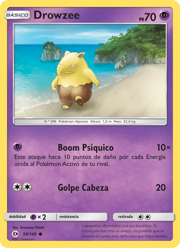 Drowzee 59 — Sun & Moon (Spanish Pokémon TCG card)