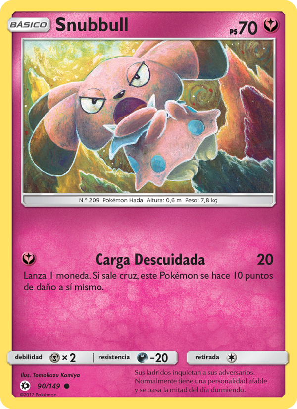 Snubbull 90 — Sun & Moon (Spanish Pokémon TCG card)