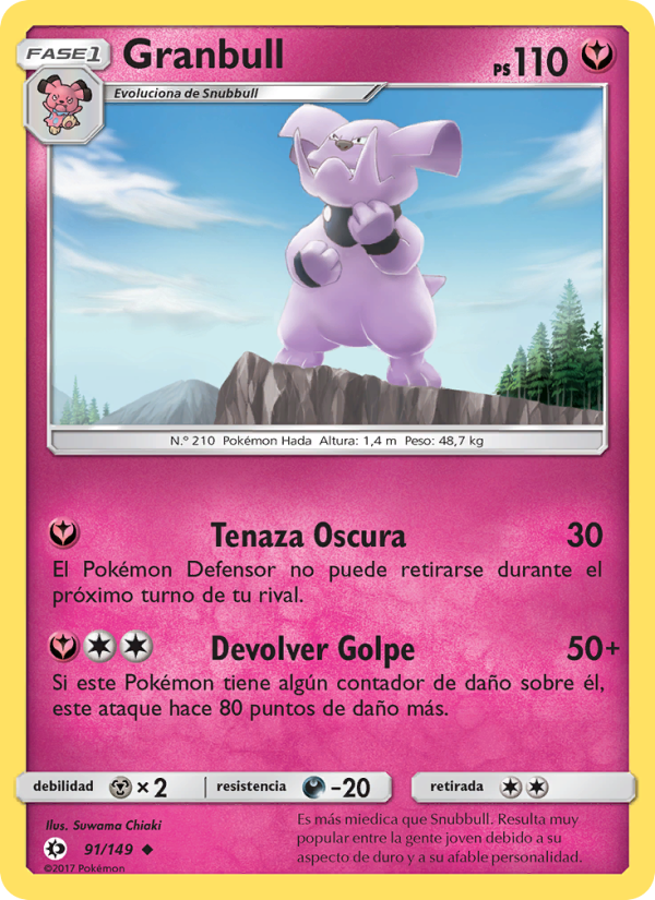 Granbull 91 — Sun & Moon (Spanish Pokémon TCG card)