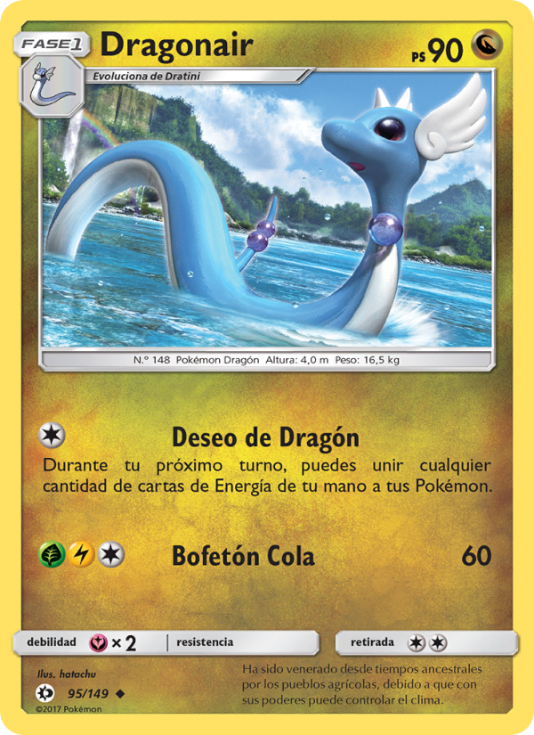 Dragonair 95 — Sun & Moon (Spanish Pokémon TCG card)