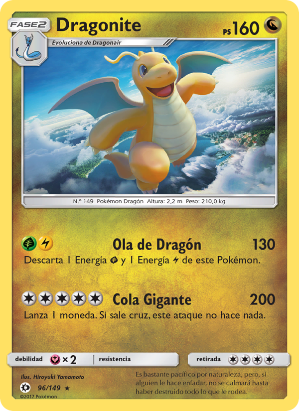 Dragonite 96 — Sun & Moon (Spanish Pokémon TCG card)