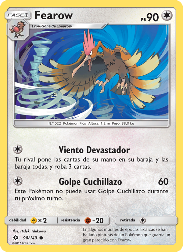 Fearow 98 — Sun & Moon (Spanish Pokémon TCG card)