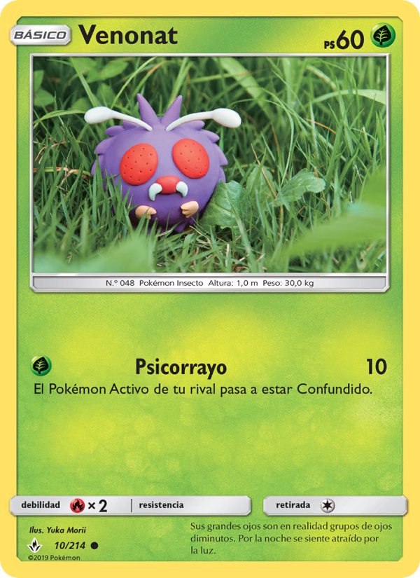 Venonat 10 — Unbroken Bonds (Spanish Pokémon TCG card)