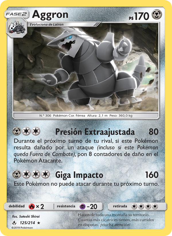 Aggron 125 — Unbroken Bonds (Spanish Pokémon TCG card)