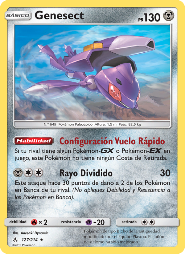 Genesect 127 — Unbroken Bonds (Spanish Pokémon TCG card)