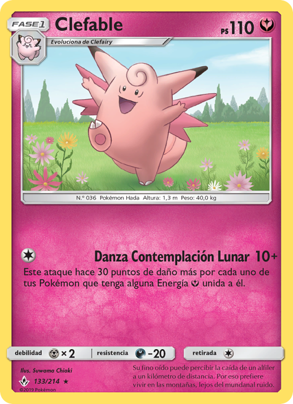 Clefable 133 — Unbroken Bonds (Spanish Pokémon TCG card)