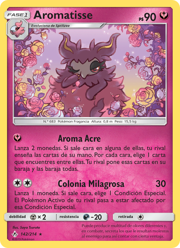 Aromatisse 142 — Unbroken Bonds (Spanish Pokémon TCG card)