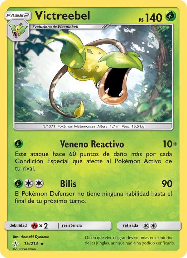 Victreebel 15 — Unbroken Bonds (Spanish Pokémon TCG card)