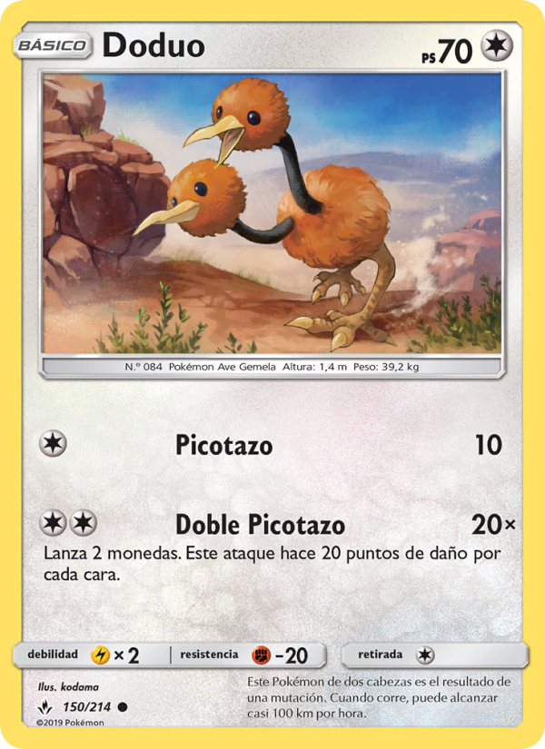 Doduo 150 — Unbroken Bonds (Spanish Pokémon TCG card)