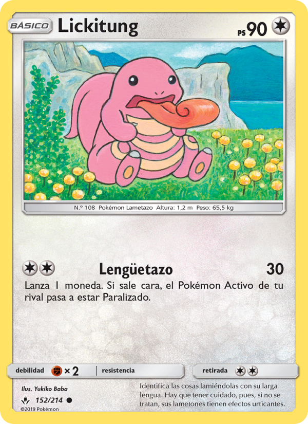 Lickitung 152 — Unbroken Bonds (Spanish Pokémon TCG card)