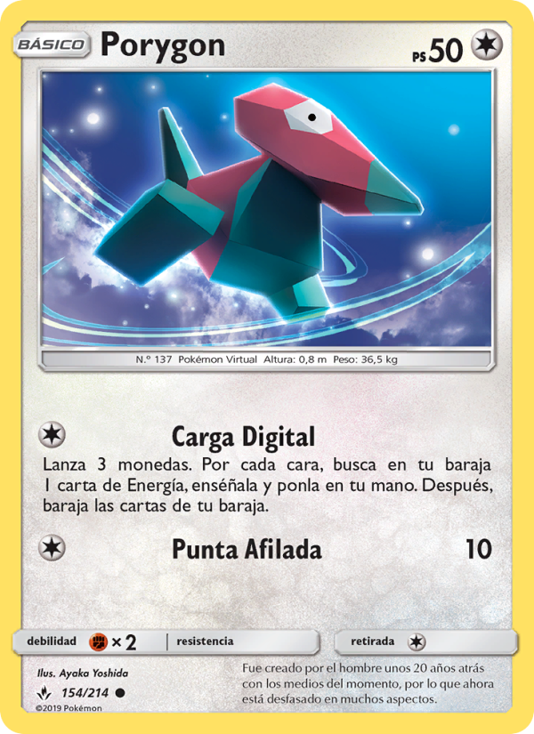 Porygon 154 — Unbroken Bonds (Spanish Pokémon TCG card)