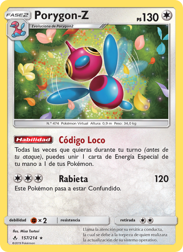 Porygon-Z 157 — Unbroken Bonds (Spanish Pokémon TCG card)