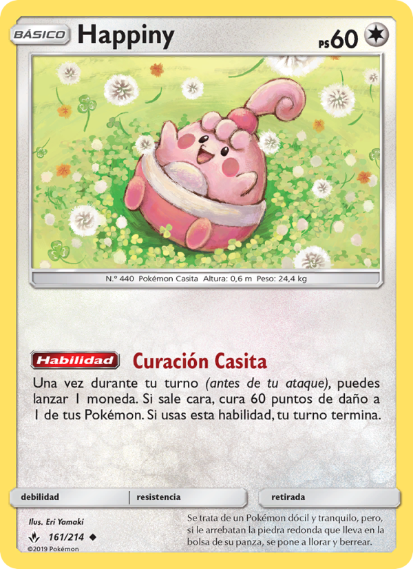 Happiny 161 — Unbroken Bonds (Spanish Pokémon TCG card)