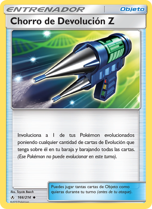 Chorro de Devolución Z 166 — Unbroken Bonds (Spanish Pokémon TCG card)