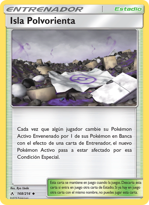 Isla Polvorienta 168 — Unbroken Bonds (Spanish Pokémon TCG card)