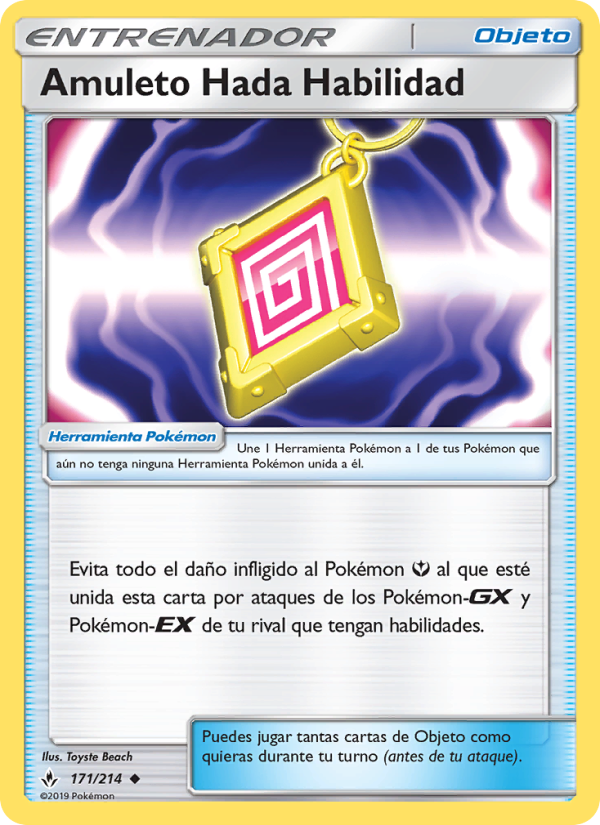 Amuleto Hada Habilidad 171 — Unbroken Bonds (Spanish Pokémon TCG card)