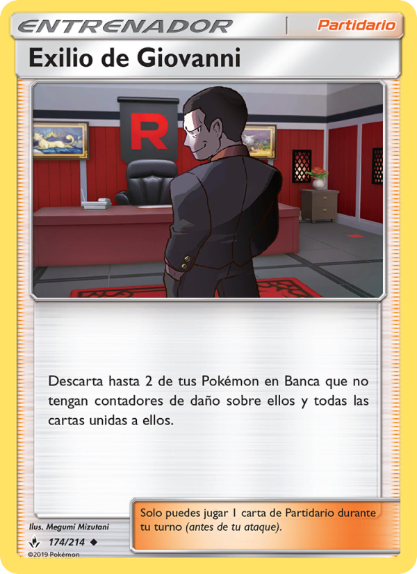 Exilio de Giovanni 174 — Unbroken Bonds (Spanish Pokémon TCG card)