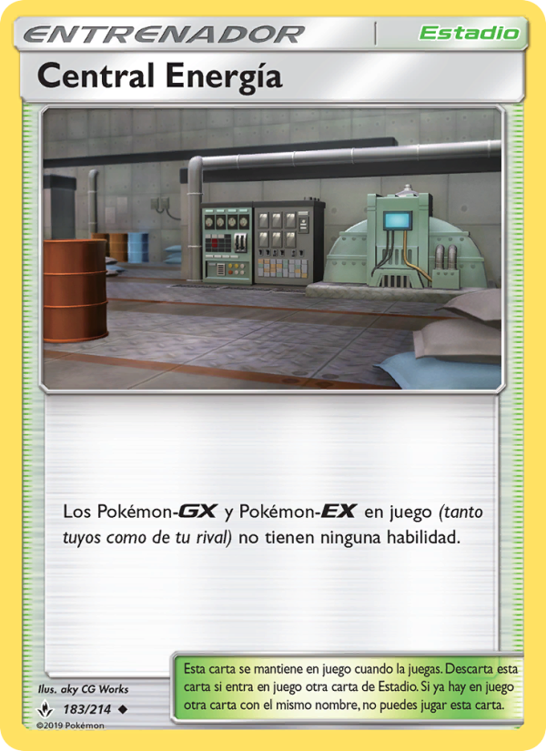 Central Energía 183 — Unbroken Bonds (Spanish Pokémon TCG card)
