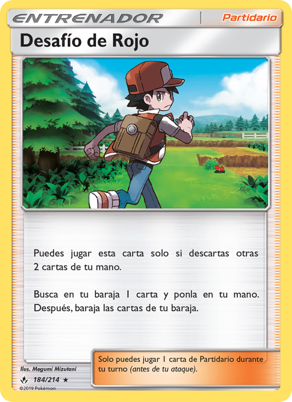 Desafío de Rojo 184 — Unbroken Bonds (Spanish Pokémon TCG card)