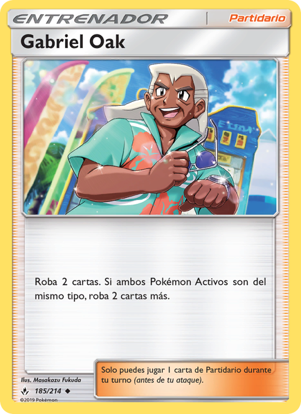 Gabriel Oak 185 — Unbroken Bonds (Spanish Pokémon TCG card)
